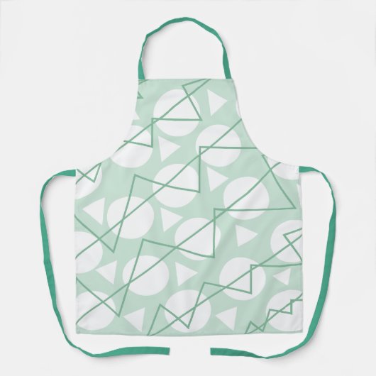 Geometric Chevron Stripes Pattern Kitchen Schort (Voorkant)