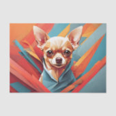 Geometric Chihuahua Dog Tissuepapier (Voorkant)