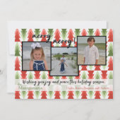 Geometric Christmas Tree Grove Flat Holiday Card Feestdagenkaart (Voorkant)