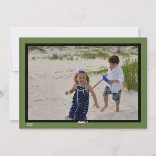 Geometric Christmas Tree Grove Flat Holiday Card Feestdagenkaart (Achterkant)