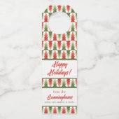 Geometric Christmas Tree Grove Flessenhanger (Voorkant)