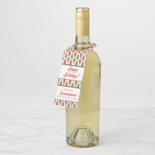 Geometric Christmas Tree Grove Flessenhanger (Schuin)