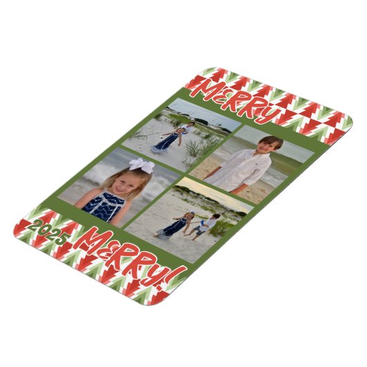 Geometric Christmas Tree Grove Magneet (Linkerzijde)