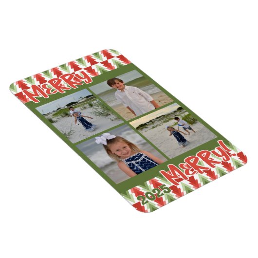 Geometric Christmas Tree Grove Magneet (Rechterzijde)