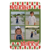 Geometric Christmas Tree Grove Magneet (Verticaal)