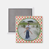 Geometric Christmas Tree Grove Magneet (Voorkant / Achterkant)