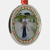 Geometric Christmas Tree Grove Metalen Ornament (Rechts)