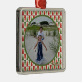 Geometric Christmas Tree Grove Metalen Ornament (Rechts)