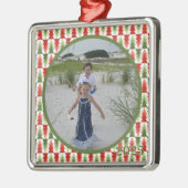 Geometric Christmas Tree Grove Metalen Ornament (Links)