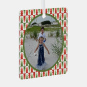 Geometric Christmas Tree Grove Metalen Ornament (Voorkant Rechts)