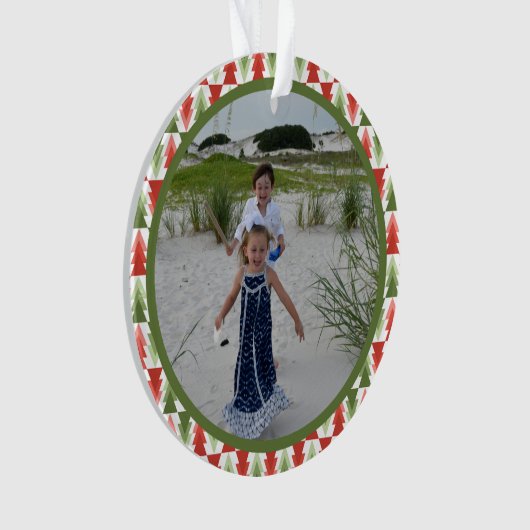 Geometric Christmas Tree Grove Ornament (voorkant)