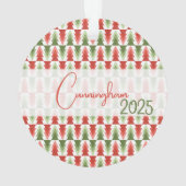 Geometric Christmas Tree Grove Ornament (achterkant)