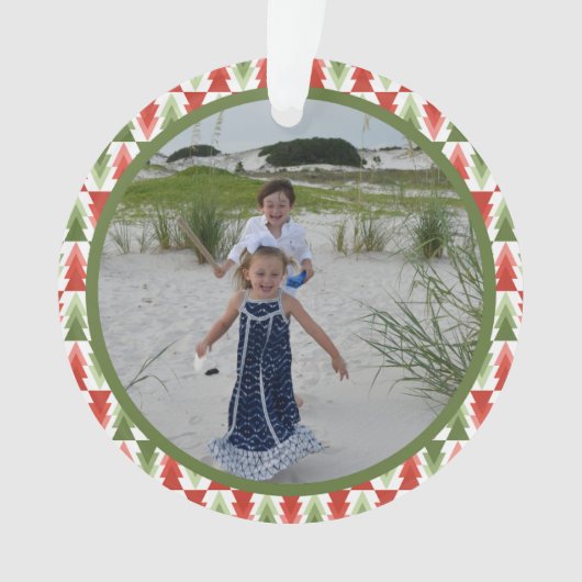 Geometric Christmas Tree Grove Ornament (voorkant)