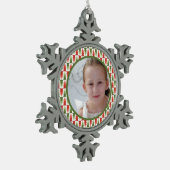 Geometric Christmas Tree Grove Tin Sneeuwvlok Ornament (Links)