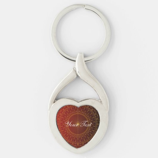 Geometric Circle Gouden rode moderne abstracte lux Sleutelhanger (Voorkant)