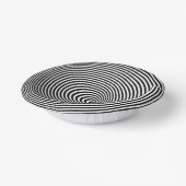 Geometric Circle Paper Bowl in zwart-wit Papieren Kommen (Gebogen)