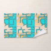  Geometric Color‑Blocked Motif Modern Bad Handdoek (Handdoek)