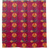 Geometric Color‑Blocked Motif Modern Douchegordijn (Voorkant)
