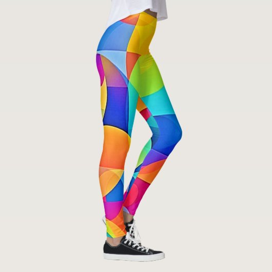 Geometric Color Symphony Leggings (Rechts)