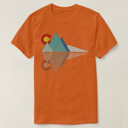 Geometric Colorado Mountains T-shirt (Design voorkant)