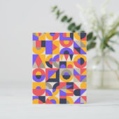 Geometric Colored shapes Feestdagenkaart (Staand voorkant)