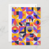 Geometric Colored shapes Feestdagenkaart (Voorkant / Achterkant)