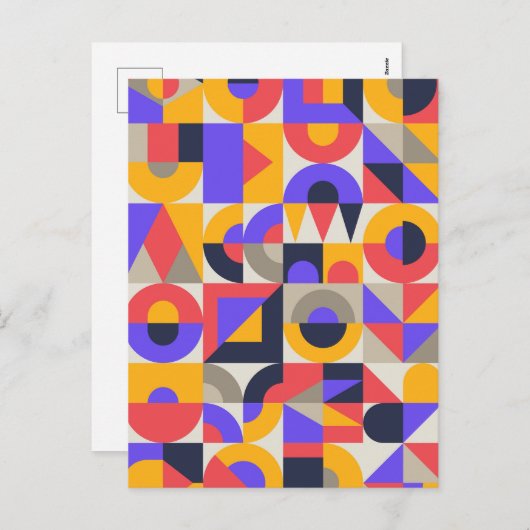 Geometric Colored shapes Feestdagenkaart (Voorkant / Achterkant)