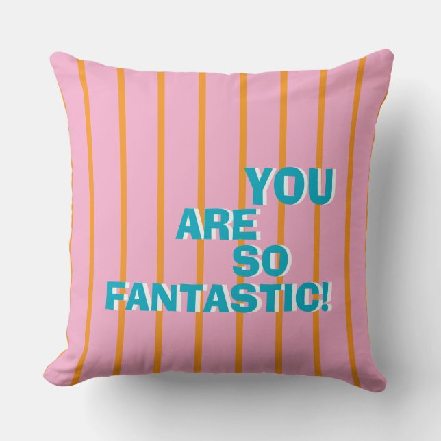 Geometric, Colorful, Appreciative Message Kussen (Voorkant)