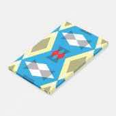 Geometric Convergence in Blue and Gold Post-it® Notes (Schuin)