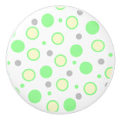 Geometric Cream Mint Yellow Keramische Knop (Voorkant)