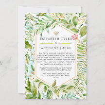 Geometric Crystal Greenery Virtual Wedding
