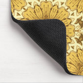 Geometric Daisy Pattern in Mustard Gold Muismat (Hoek)