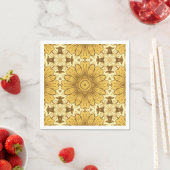 Geometric Daisy Pattern in Mustard Gold Servet (Insitu)