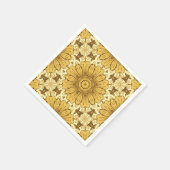 Geometric Daisy Pattern in Mustard Gold Servet (Hoek)