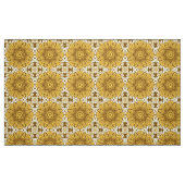 Geometric Daisy Pattern in Mustard Gold Stof (Fat Quarter)