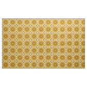Geometric Daisy Pattern in Mustard Gold Stof (Yard (91,4 cm))