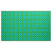 Geometric Daisy Pattern in Turquoise en Green Stof (Yard (91,4 cm))