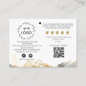 *~* GEOMETRIC - DANK U LOGO QR code AP8 Review Informatiekaartje (Achterkant)
