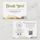 *~* GEOMETRIC - DANK U LOGO QR code AP8 Review Informatiekaartje (Voorkant / Achterkant)