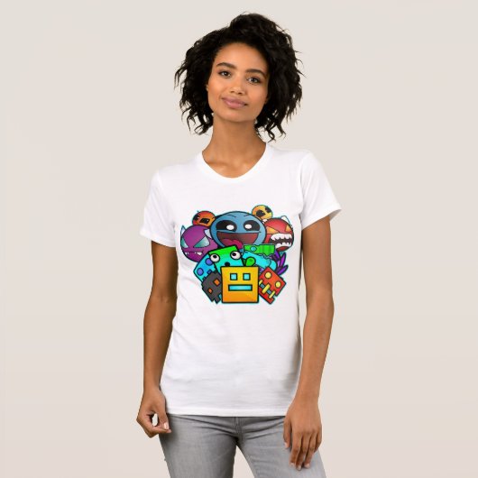 Geometric Dash Classic T-shirt (Voorkant volledig)