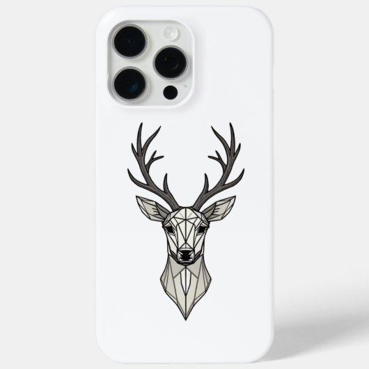 Geometric Deer Design iPhone Case (Achterkant)