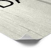 Geometric Deer Head met Floral Crown on Fake Wood Poster (Hoek)