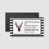 Geometric Deer Head Wedding Save the Date (Voorkant / Achterkant)