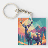 Geometric Deer Keychain (voorkant)