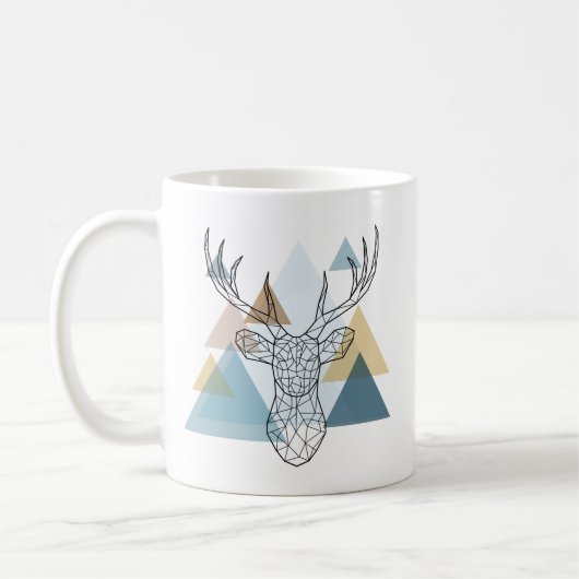 Geometric Deer Portret Koffiemok (Links)