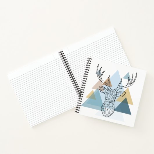 Geometric Deer Portret Notitieboek (Binnen)