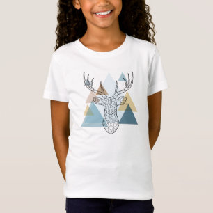Geometric Deer Portret T-shirt