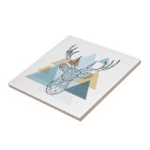 Geometric Deer Portret Tegeltje (Zijkant)