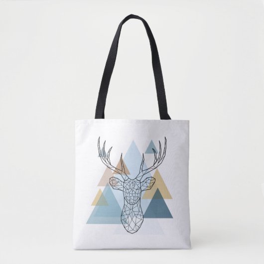 Geometric Deer Portret Tote Bag (Voorkant)