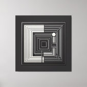 Geometric Depth Grid Canvas Afdruk (Voorkant)